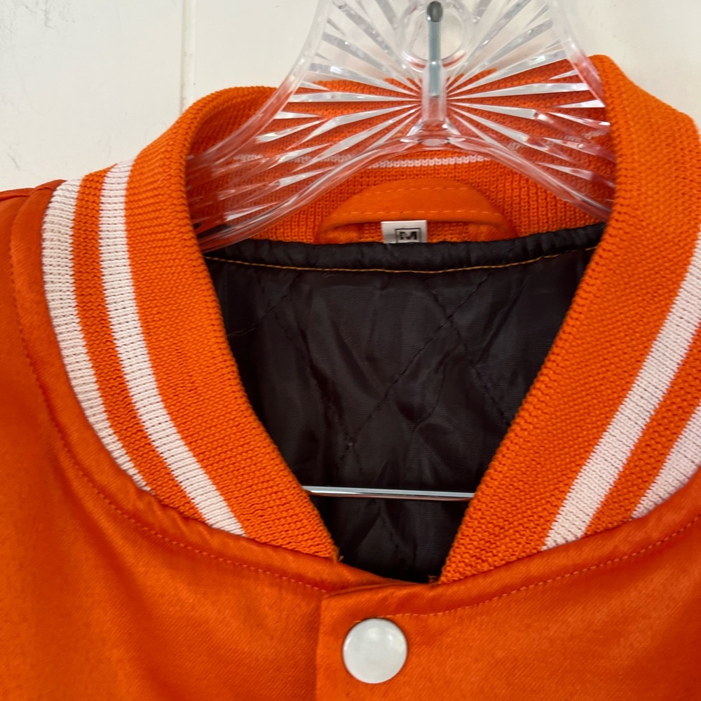 Tennessee VOLS Orange Varsity Bomber Style Jacket with Logo Size Medium - Picture 4 of 16